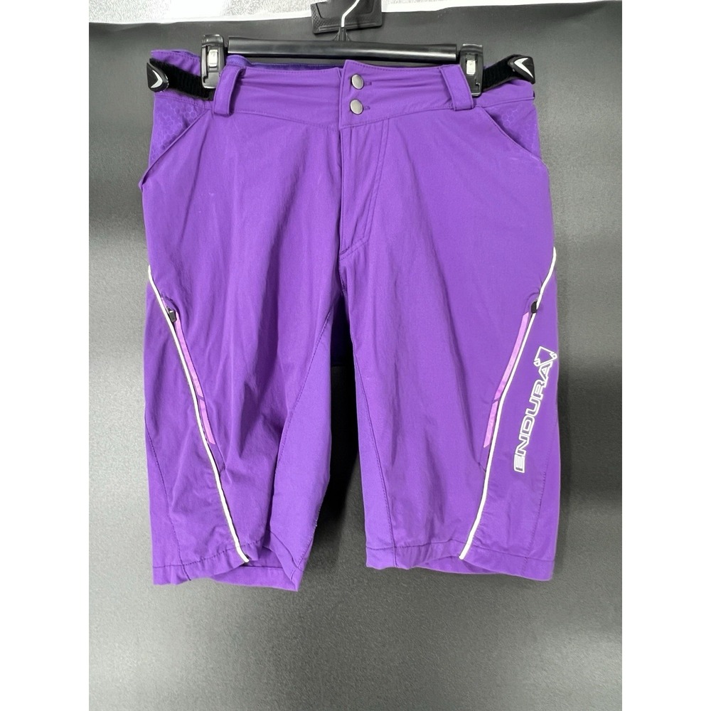 Endura Single Track Lite Short II Womens M Purple Mountain Biking Cycling Shorts